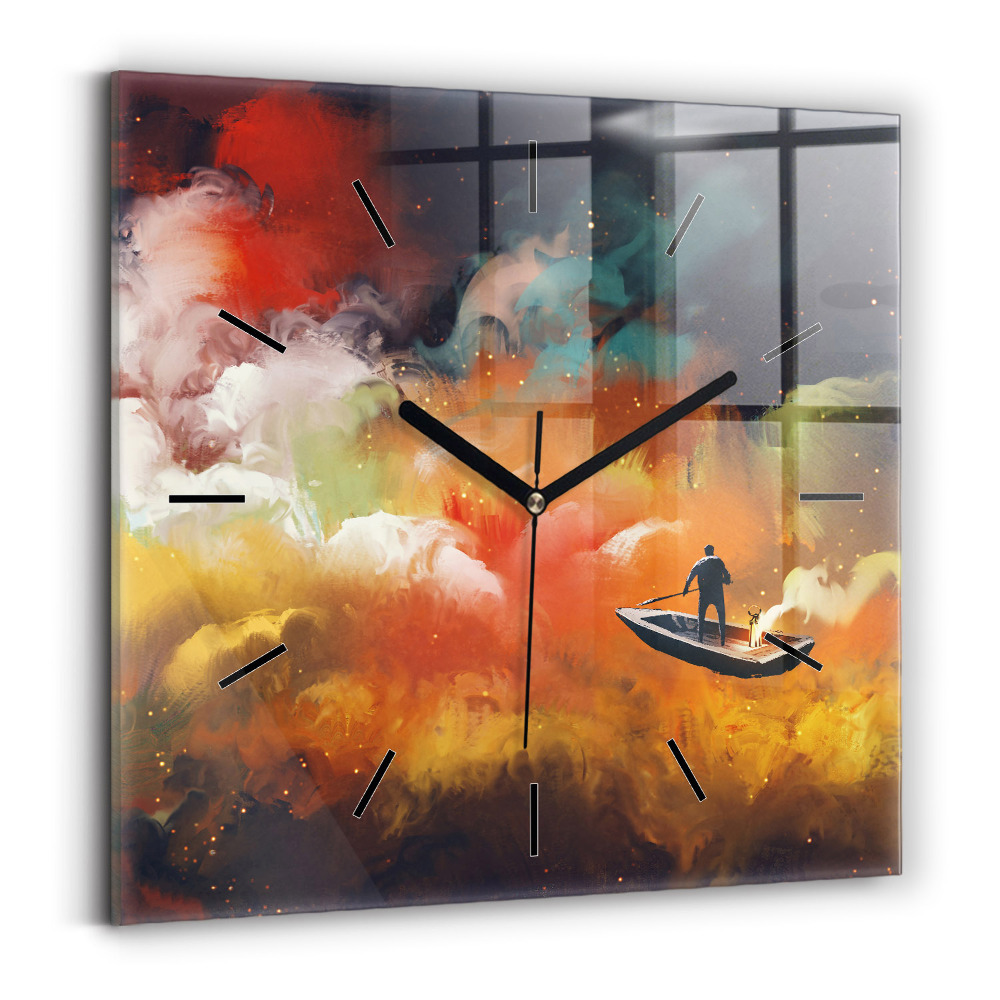 Szögletes fali üvegóra 30x30 Absztrakt kép