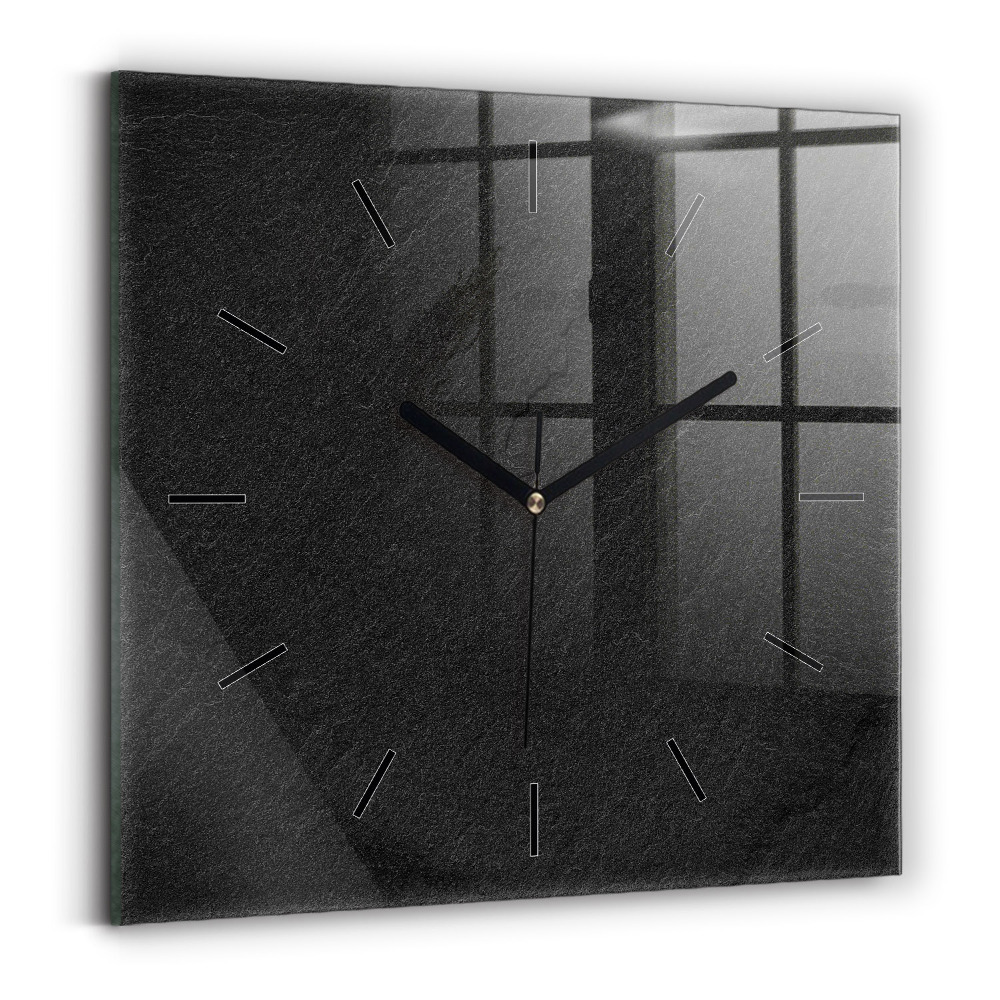 Szögletes üvegóra 30x30 Sötét szikla