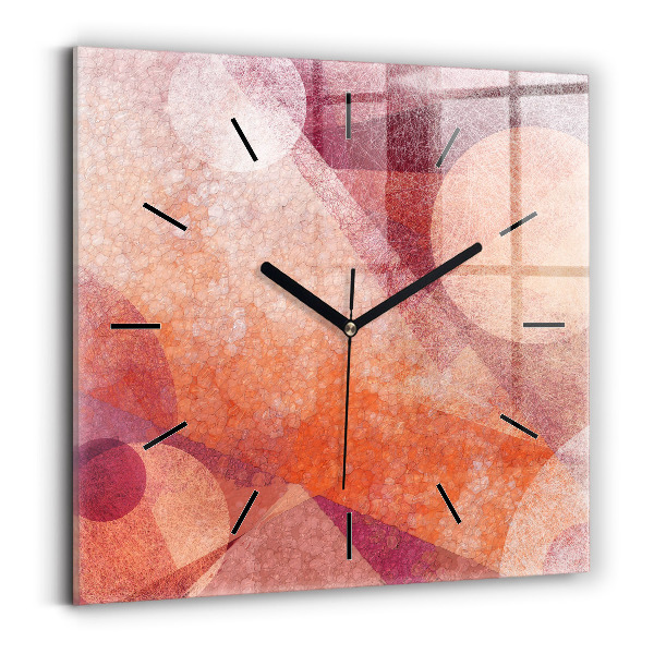 Szögletes üvegóra 30x30 Geometriai absztrakció
