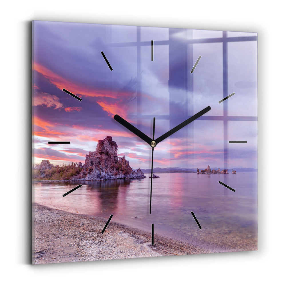Szögletes üvegóra 30x30 Kaliforniai napfelkelte
