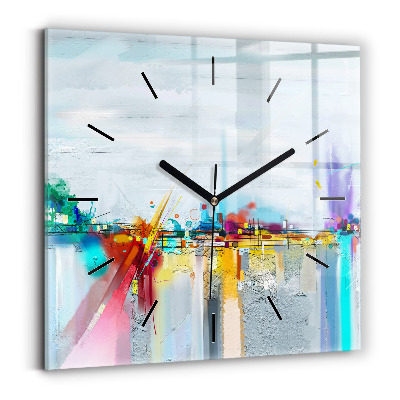 Szögletes fali üvegóra 30x30 Absztrakt híd