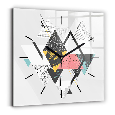 Szögletes fali üvegóra 30x30 Geometriai minta