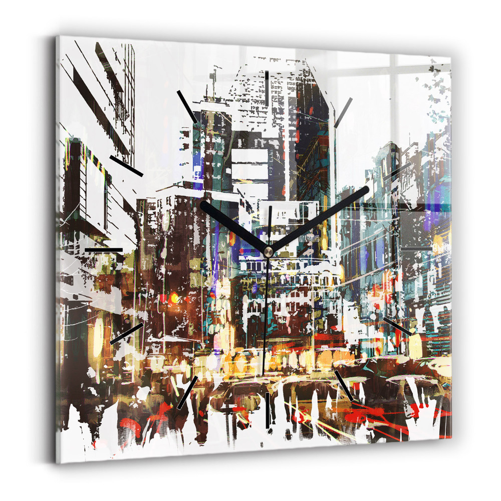 Négyzet alakú üvegóra 30x30 New York City