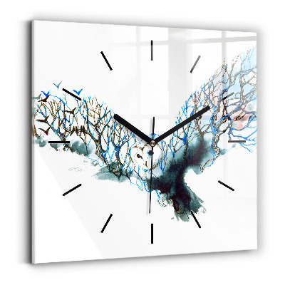 Négyzet alakú üvegóra 30x30 A madarak szabadsága és természete