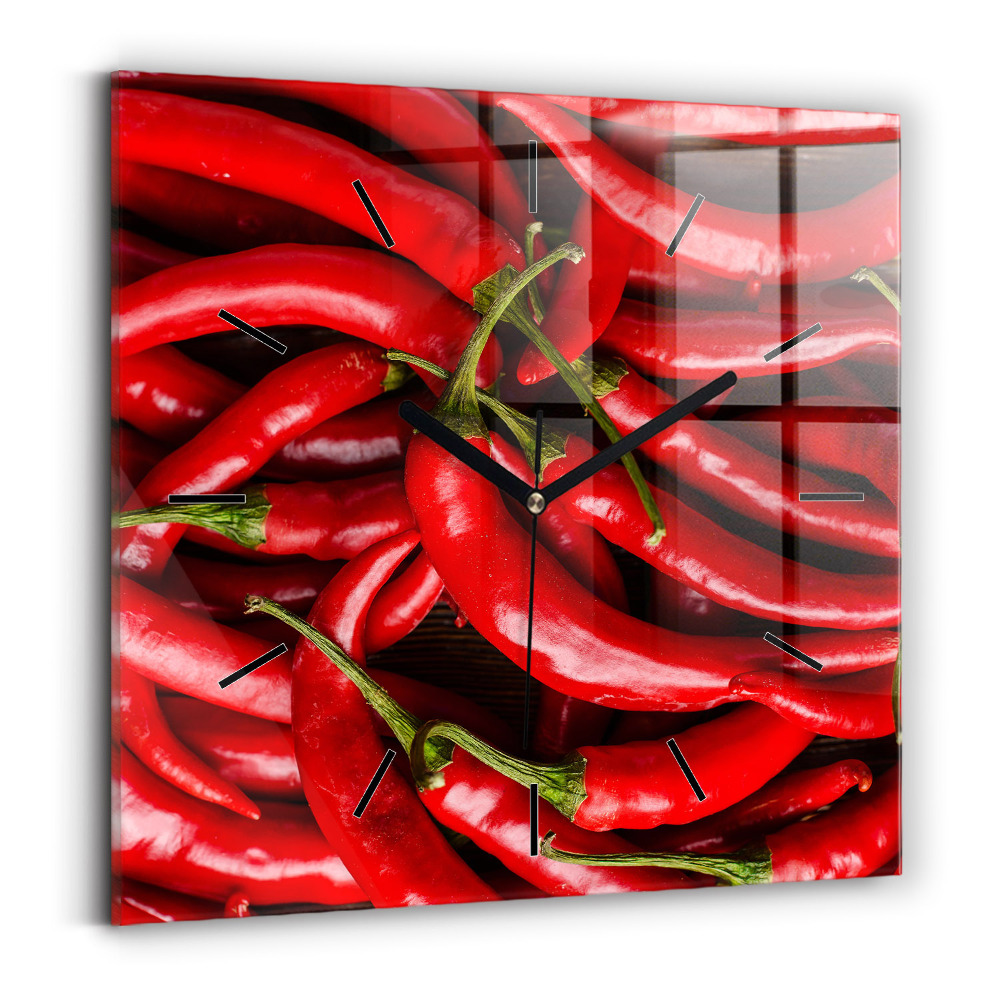 Négyzetes üvegóra 30x30 Csípőspaprika