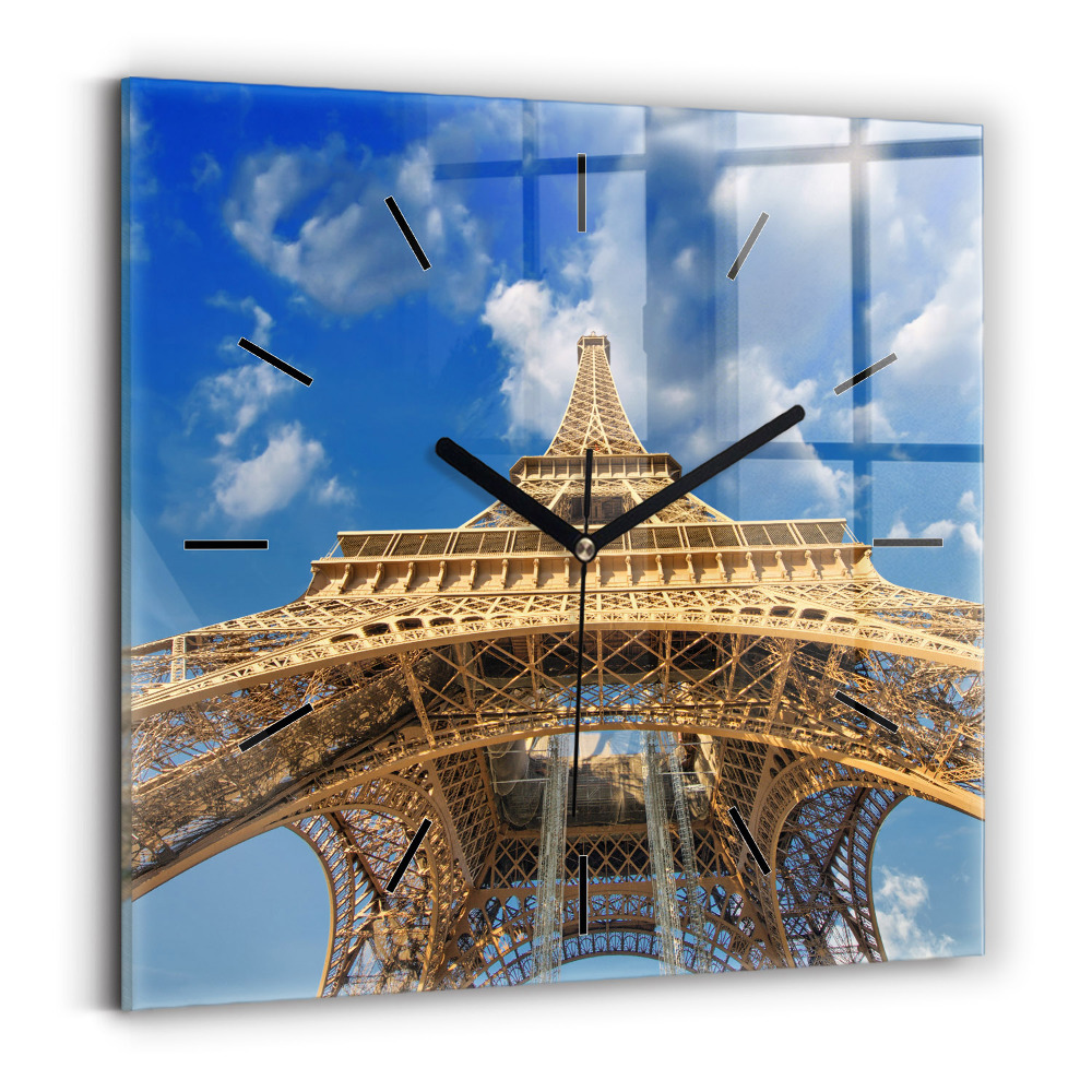 Szögletes fali üvegóra 30x30 Franciaország Eiffel-torony