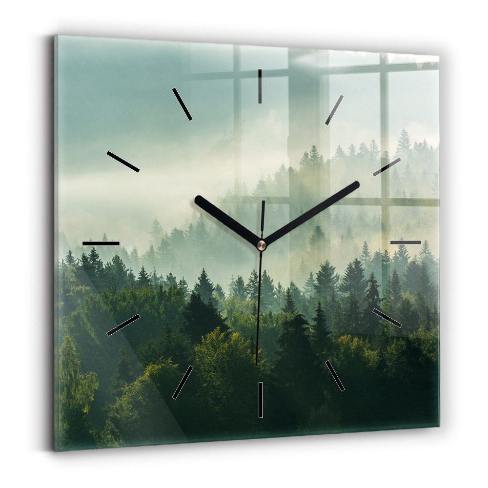 Szögletes fali üvegóra 30x30 Beszkidek napkelte