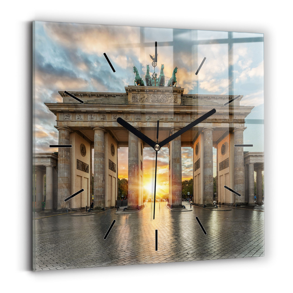 Szögletes üvegóra 30x30 Brandenburgi kapu Berlinben