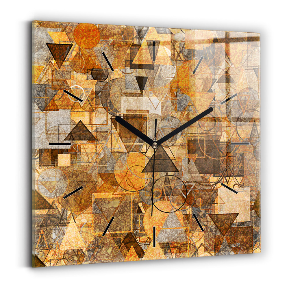 Szögletes üvegóra 30x30 Geometriai formák