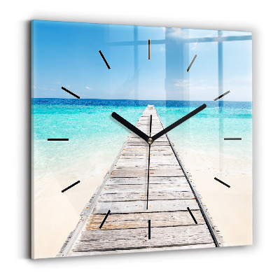 Szögletes fali üvegóra 30x30 Trópusi sziget