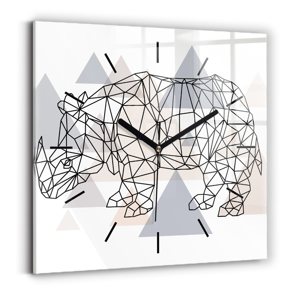 Szögletes fali üvegóra 30x30 Geometrikus minta