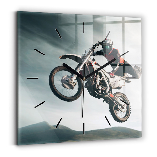 Szögletes üvegóra 30x30 Motoros stílusú adrenalin
