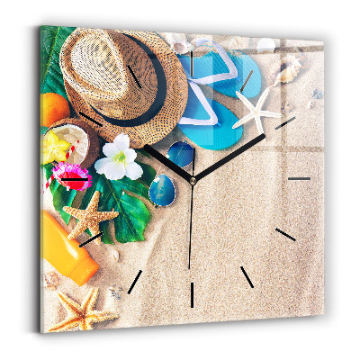 Négyzetes üvegóra 30x30 Ünnepi kiegészítők