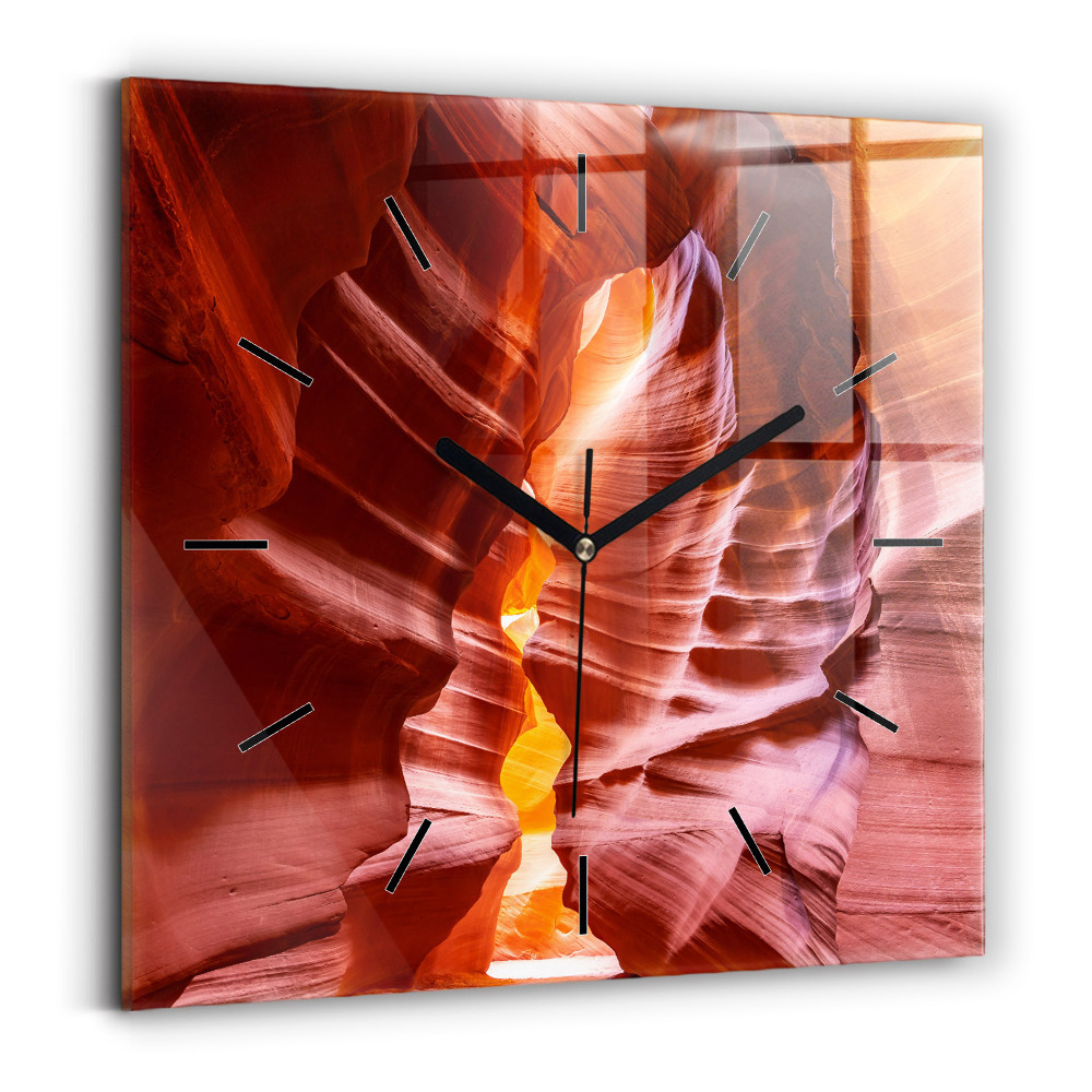 Négyzetes üvegóra 30x30 Homok kanyon