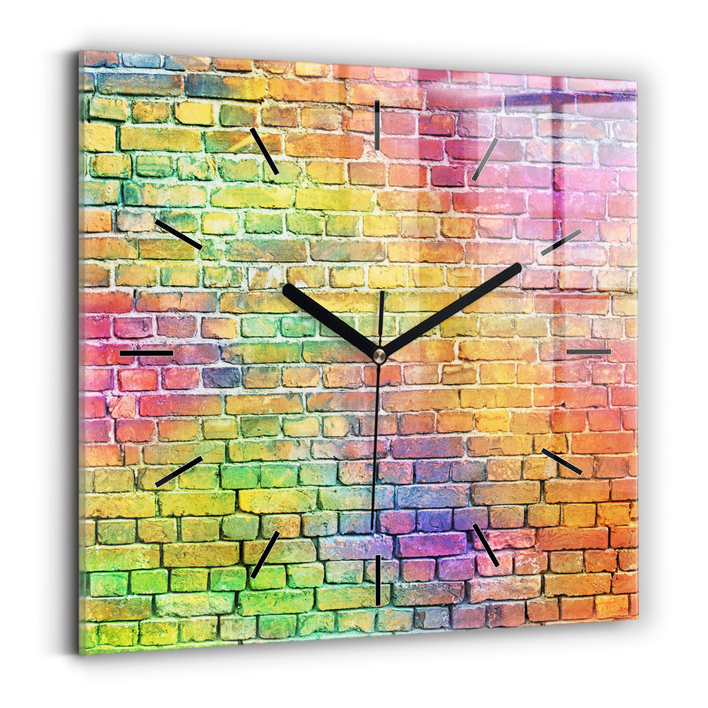 Négyzet alakú üvegóra 30x30 Festett fal