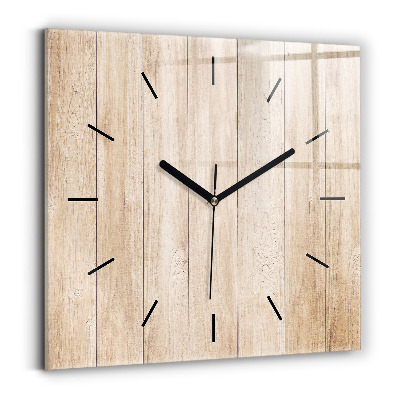 Négyzetes üvegóra 30x30 Fa textúra