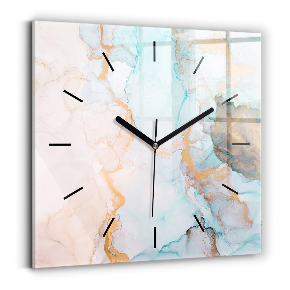 Szögletes üvegóra 30x30 Absztrakt kép