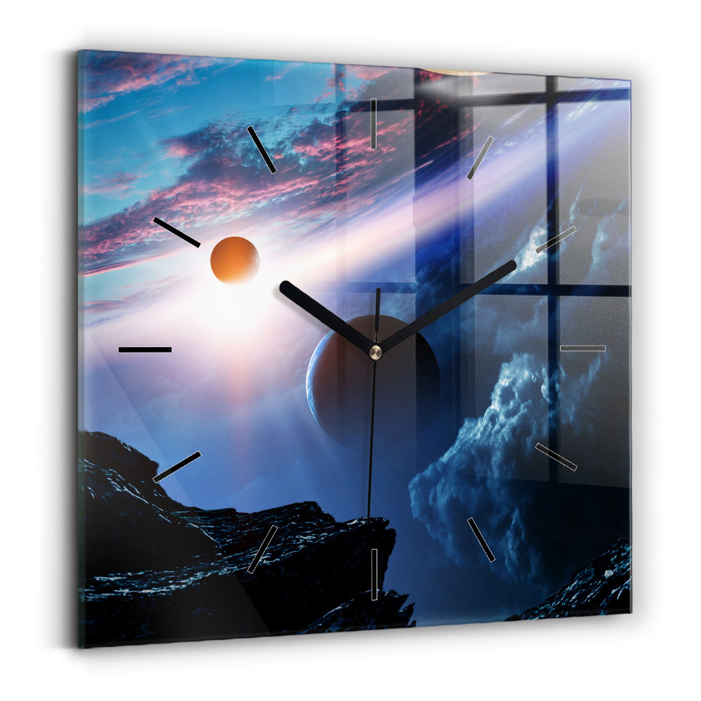 Szögletes üvegóra 30x30 Nagy galaxis