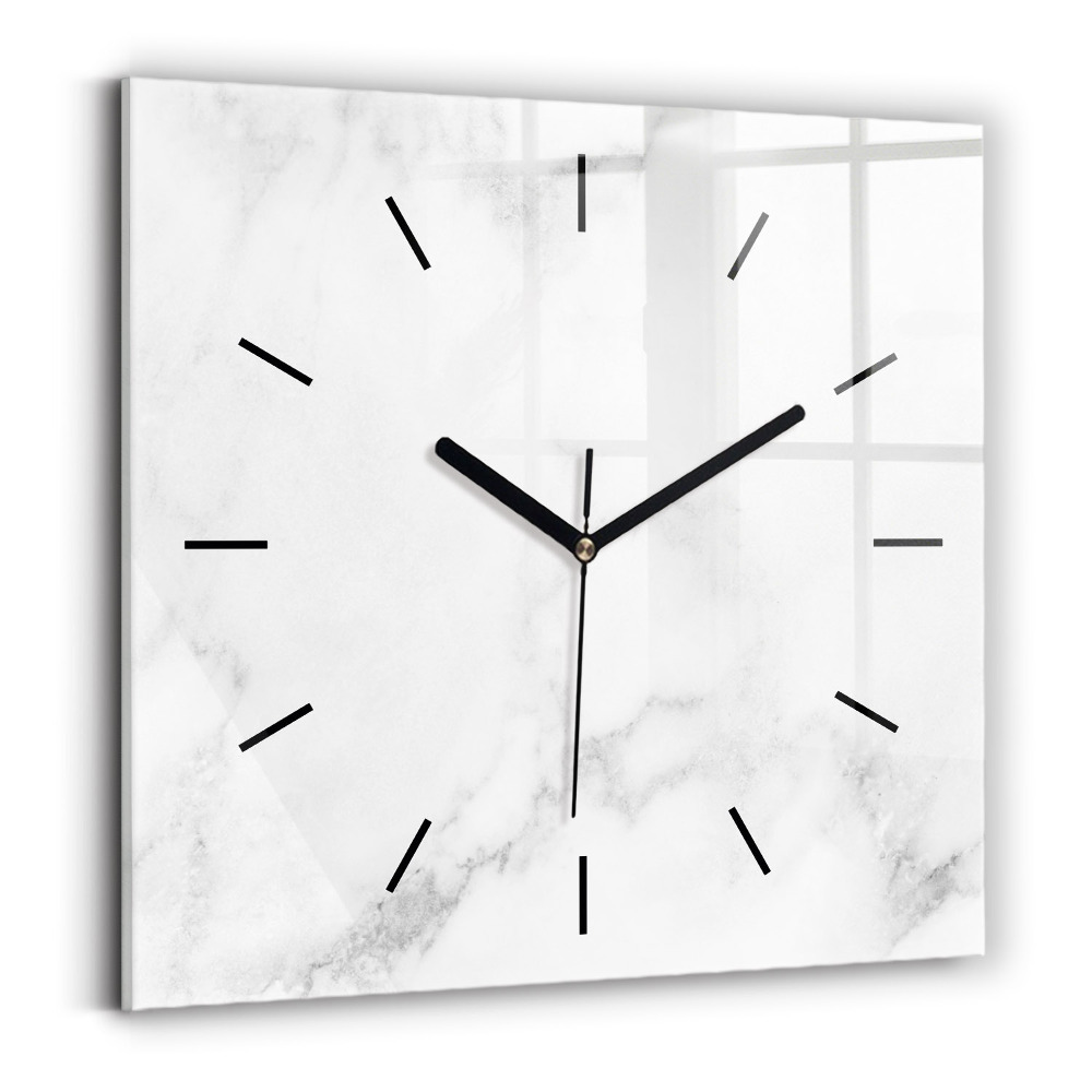 Szögletes fali üvegóra 30x30 Elegáns márvány