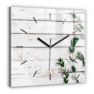 Szögletes üvegóra 30x30 Fából készült világító táblák