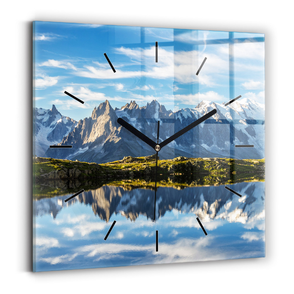 Szögletes üvegóra 30x30 Chamonix-völgy, francia Alpok
