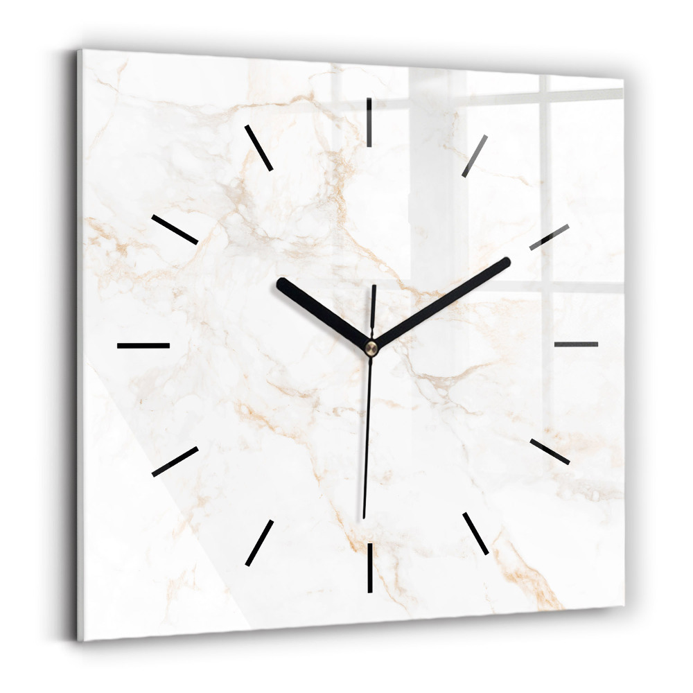 Négyzetes üvegóra 30x30 Elegáns márvány