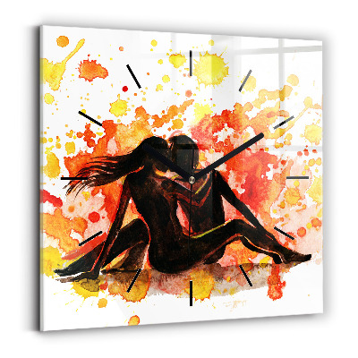 Négyzet alakú üvegóra 30x30 Szerelem és egy szerelmes pár