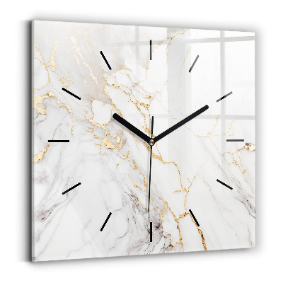 Szögletes fali üvegóra 30x30 Dekoratív márvány