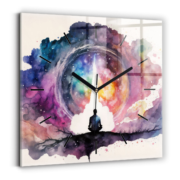 Szögletes fali üvegóra 30x30 Meditációs életmód