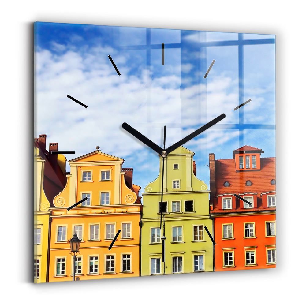 Szögletes üvegóra 30x30 Wrocław - Óváros