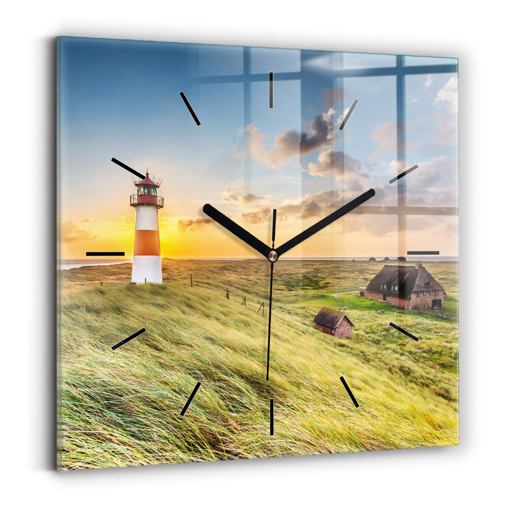 Szögletes üvegóra 30x30 Világítótorony