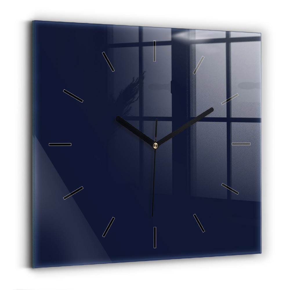 Szögletes üvegóra 30x30 Sötét sötétkék