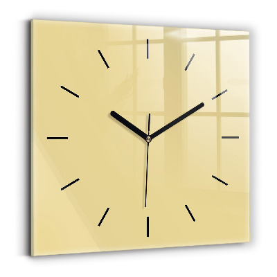 Szögletes üvegóra 30x30 Tejszínes