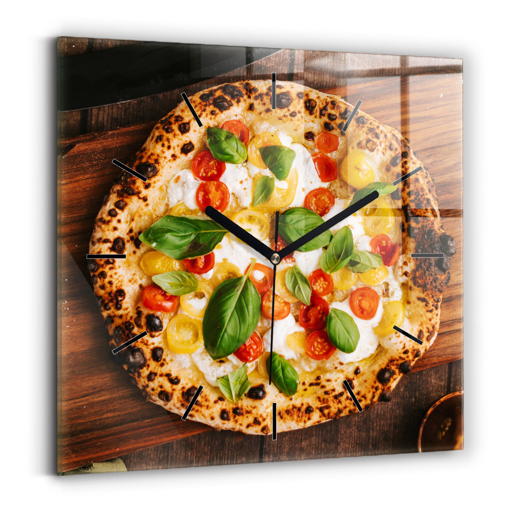 Szögletes üvegóra 30x30 Olasz pizza