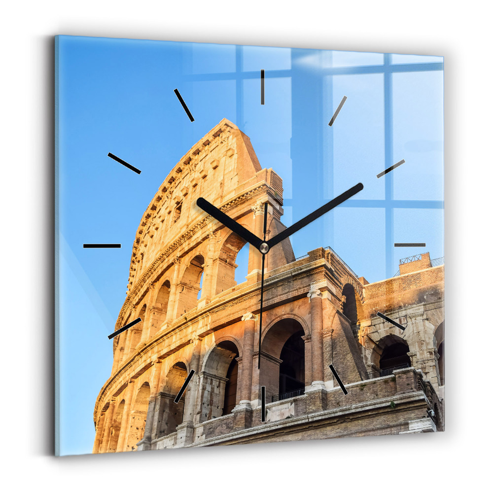 Négyzetes üvegóra 30x30 Colosseum Rómában