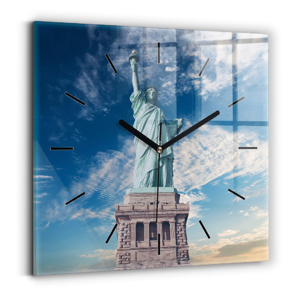 Szögletes üvegóra 30x30 New York-i Szabadság-szobor