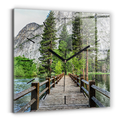 Szögletes fali üvegóra 30x30 Yosemite fahíd