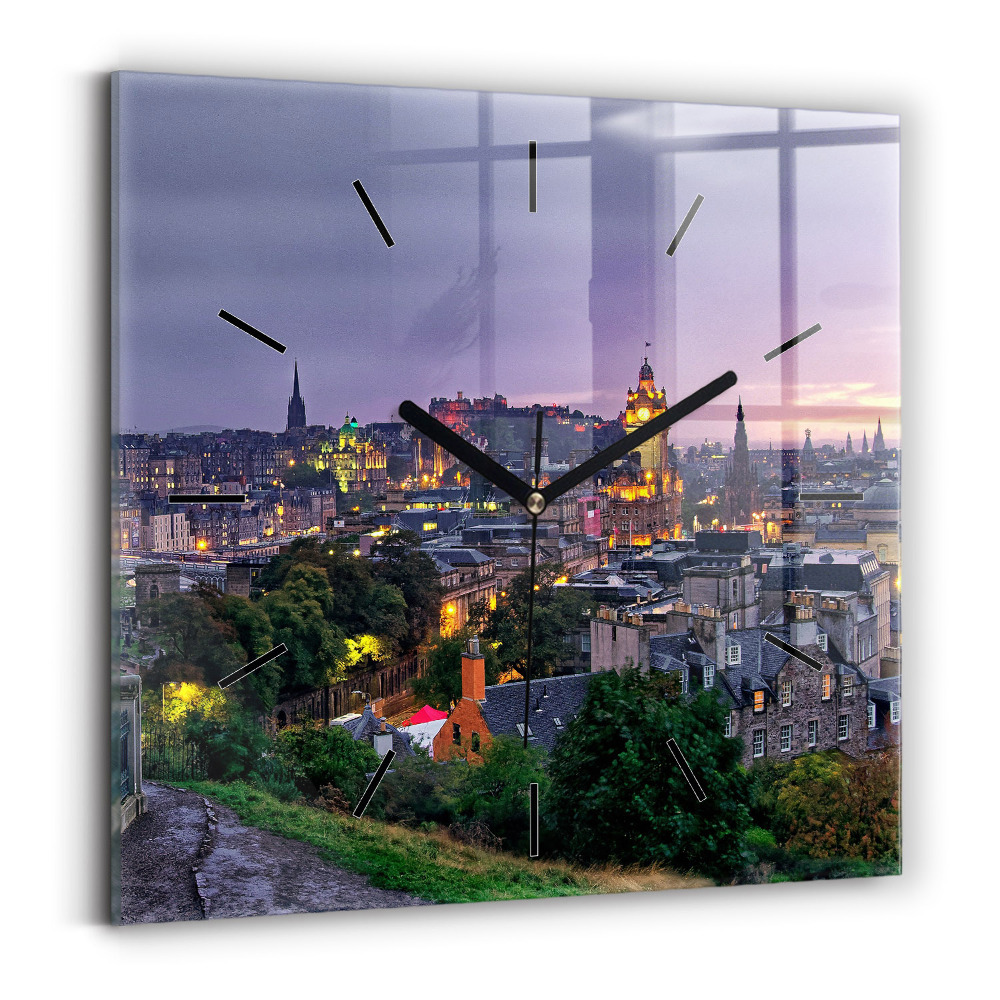 Négyzet alakú üvegóra 30x30 Edinburgh a Calton Hilltől