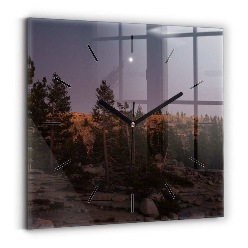 Szögletes üvegóra 30x30 Yosemite sziklás útja