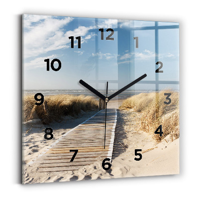 Szögletes fali üvegóra 30x30 Tengerparti kilátás