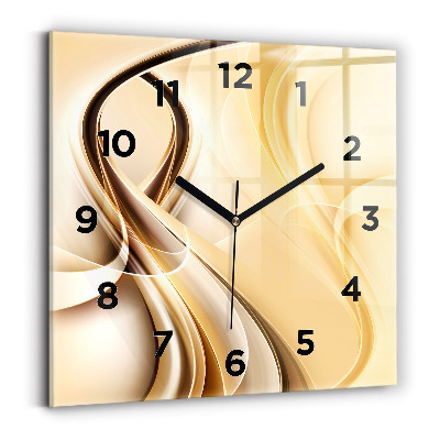 Négyzetes üvegóra 30x30 Absztrakt hullámok