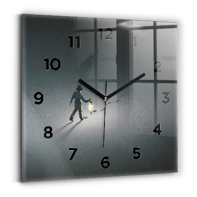 Négyzet alakú üvegóra 30x30 Egy vándor a sötétben