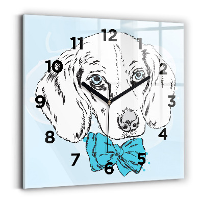 Négyzet alakú üvegóra 30x30 Kölyökkutya