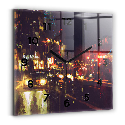 Négyzet alakú üvegóra 30x30 Festett város