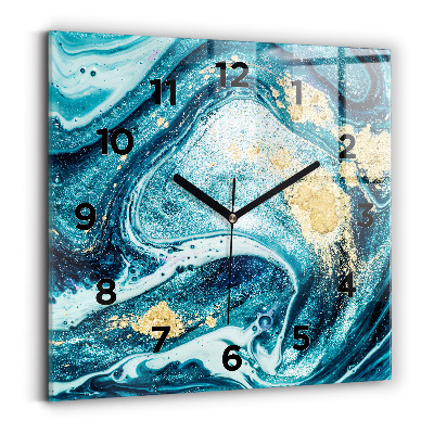 Négyzet alakú üvegóra 30x30 Absztrakt márvány