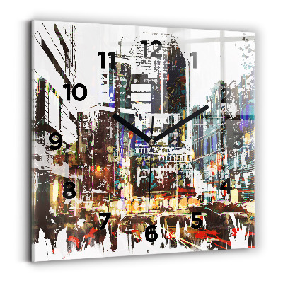 Négyzet alakú üvegóra 30x30 New York City