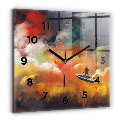 Szögletes fali üvegóra 30x30 Absztrakt kép