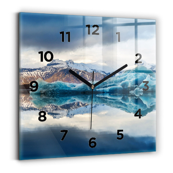 Szögletes fali üvegóra 30x30 Jokulsarlon-tó Izlandon