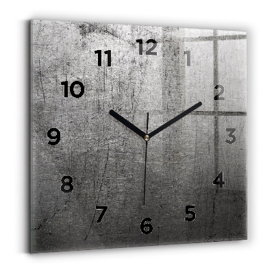 Négyzet alakú üvegóra 30x30 Fém fal