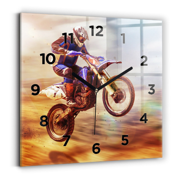 Szögletes fali üvegóra 30x30 Enduro Motocross